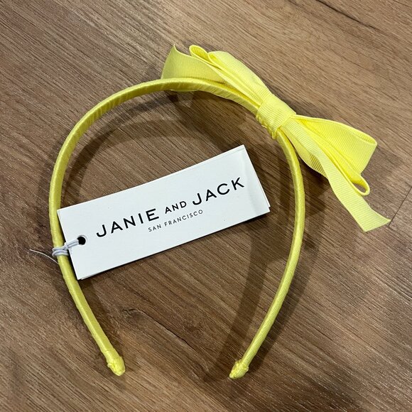 NWT Janie and Jack Yellow Headband with Bow - Picture 2 of 4